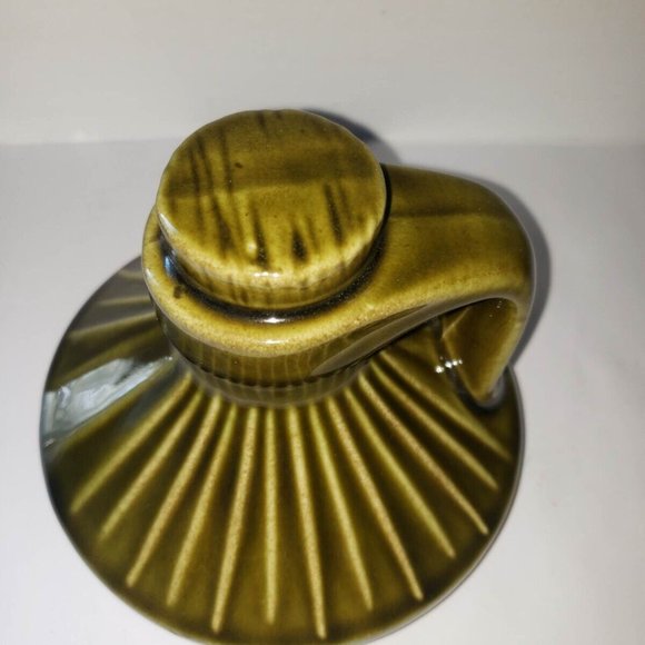 McCoy Cookie Jug Cookie Jar 1970 Drip Glaze Avocado Green - Picture 8 of 12